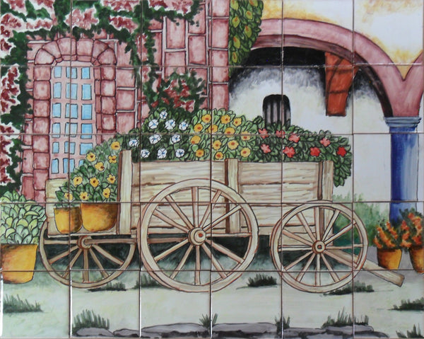 french kitchen backsplash mural