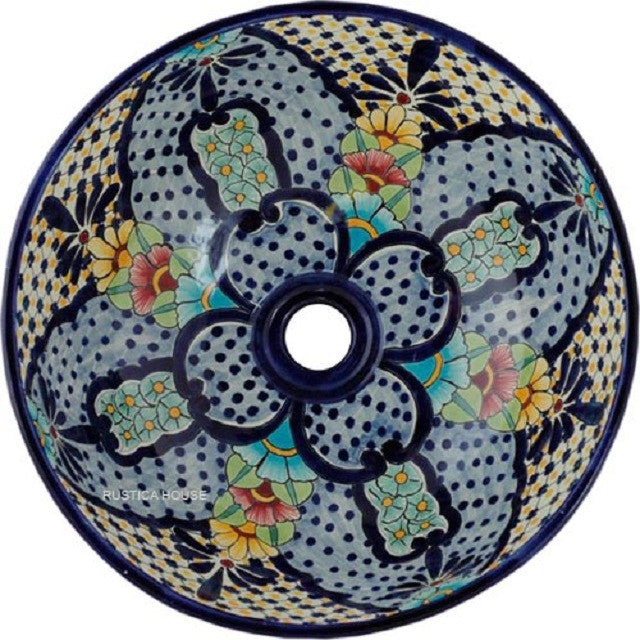 old world round talavera bathroom sink