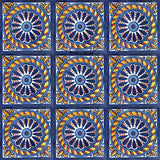 mexican yellow blue talavera tile