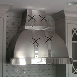 custom zinc kitchen vent hood