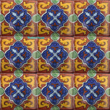 mexican blue yellow talavera tile