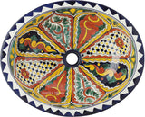 Spanish yellow terra cotta talavera bathroom sink