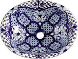 mexican blue talavera bathroom sink