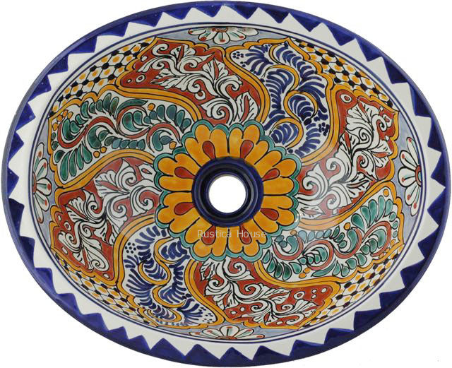 traditional yellow talavera bathroom sink