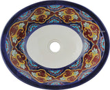 old world cobalt terra cotta talavera bathroom sink