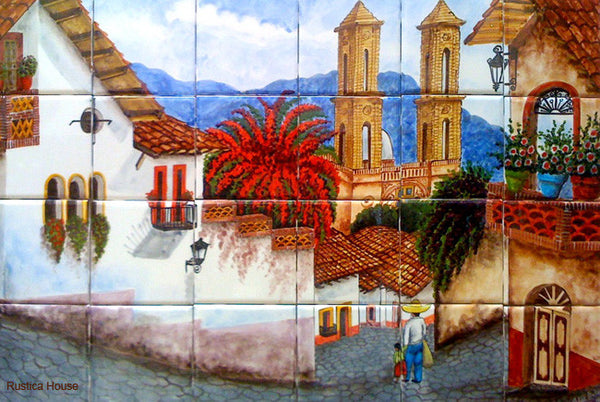 Spanish custom made kitchen mural