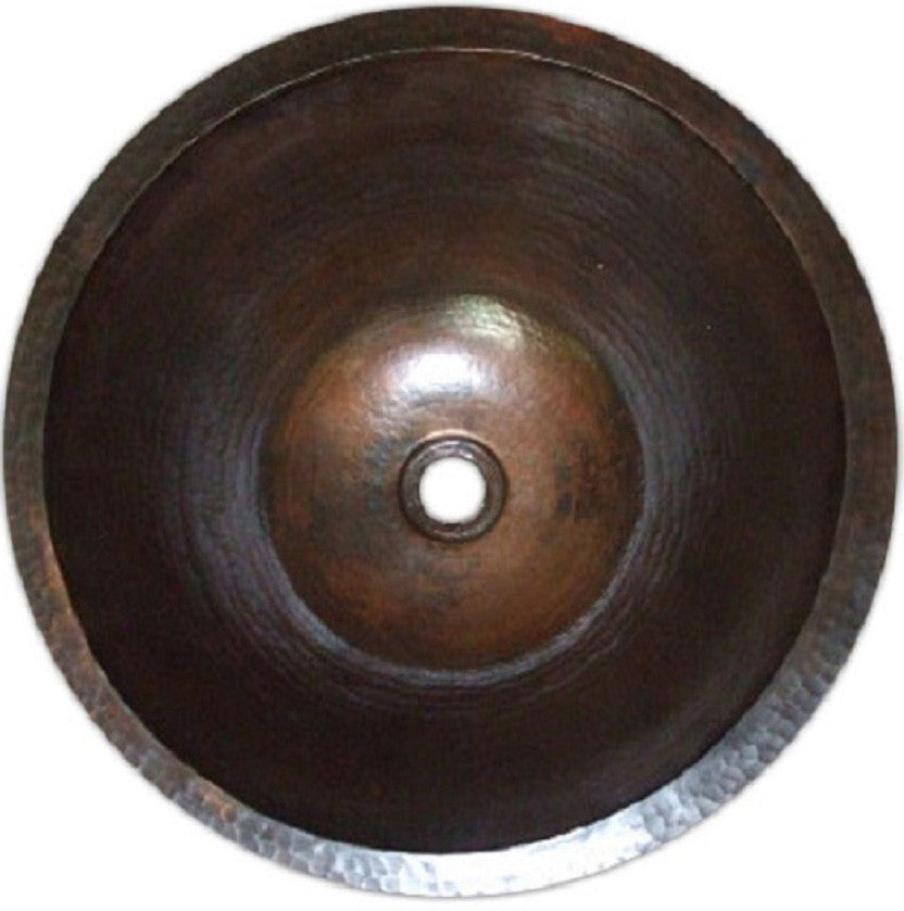 colonial round copper bathroom sink