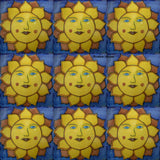 contemporary yellow talavera tile